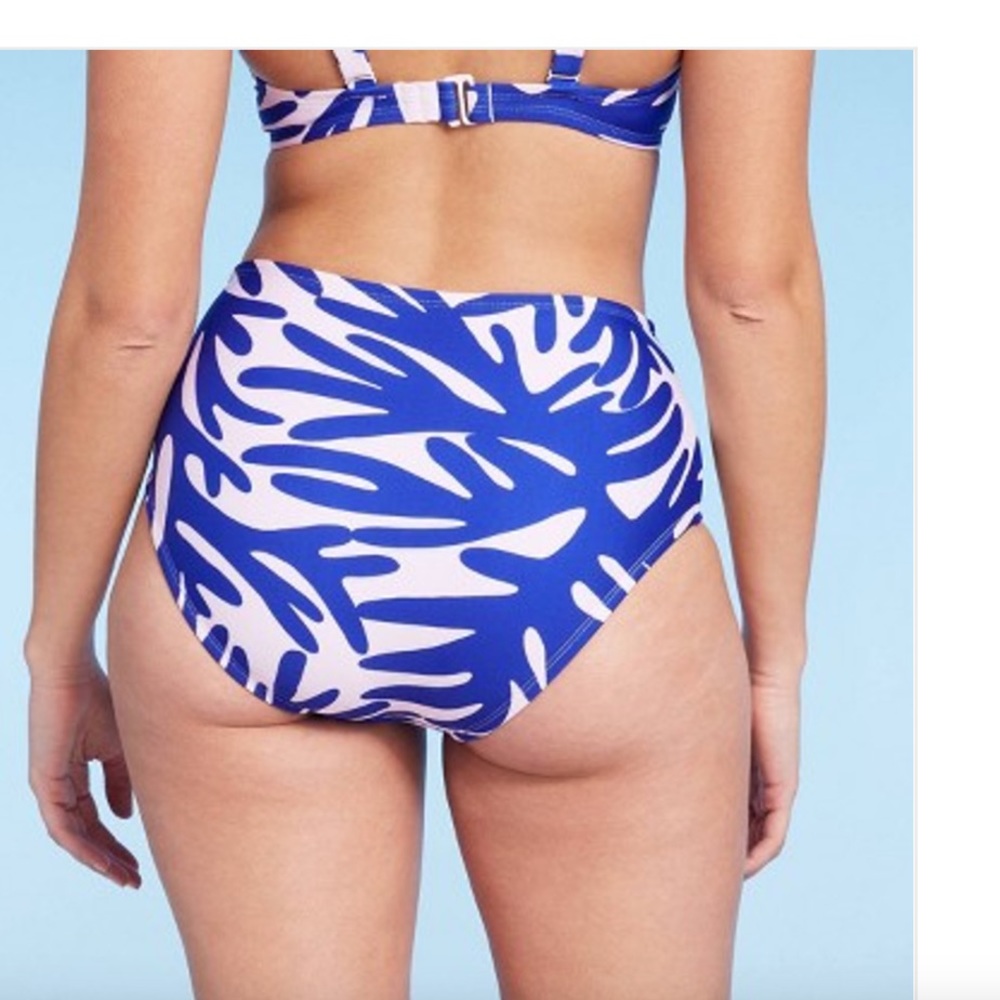 Kona Sol plus sized swim bra in zebra blue and white size 18 new - Picture 2 of 10